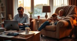 Ausgewogenheit zwischen Arbeit und Kuscheln