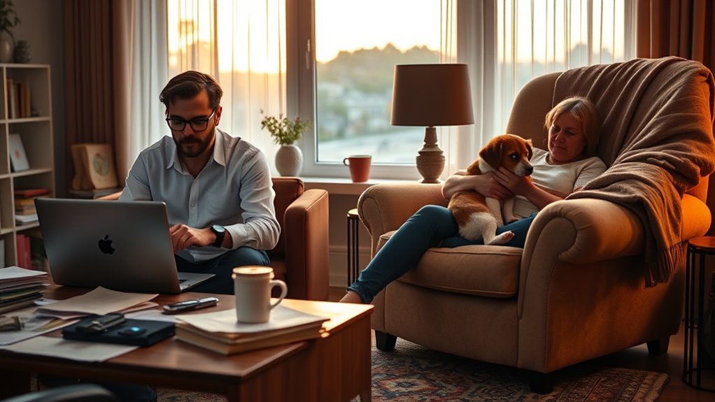 Ausgewogenheit zwischen Arbeit und Kuscheln