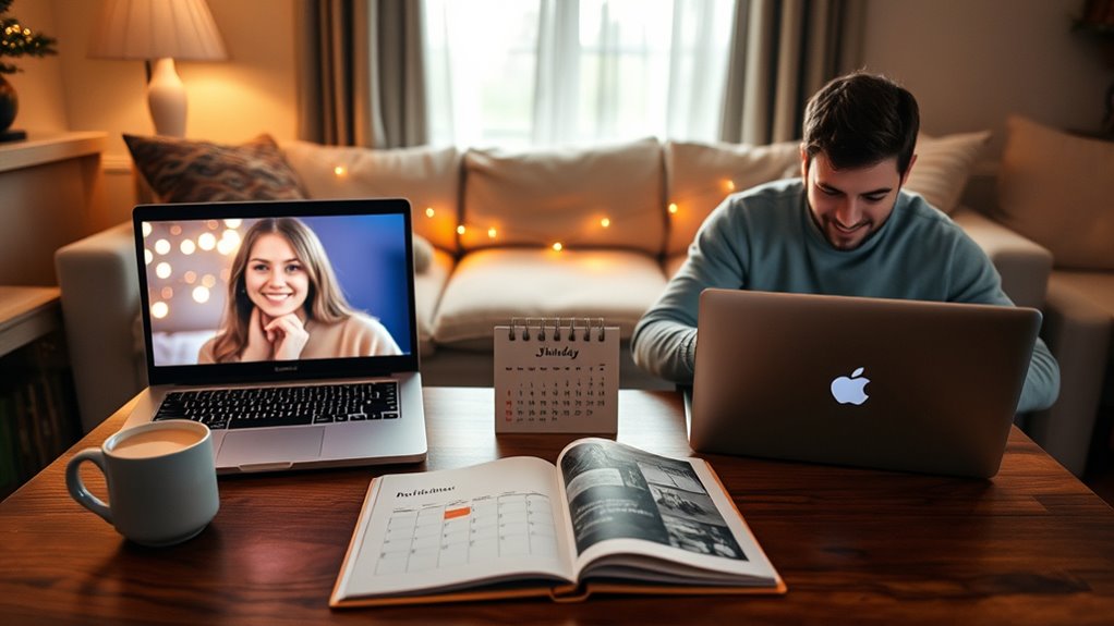 Fernbeziehung über die Feiertage überleben