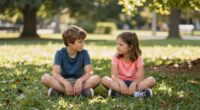 Kinder betroffen, friedlich getrennt