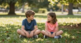 Kinder betroffen, friedlich getrennt