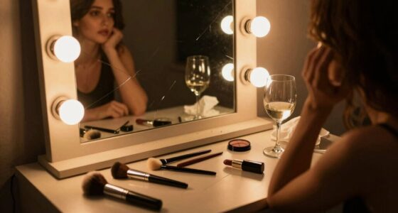 Make-up-Tabelle mit Beleuchtung