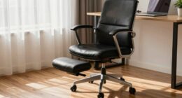 Bürostuhl mit Fußstütze